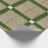 Keramik-Mittelmeerfliesen-Grün-Grau Geschenkpapier (Ecke)