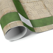 Keramik-Mittelmeerfliesen-Grün-Grau Geschenkpapier (Rolleneckpunkt)