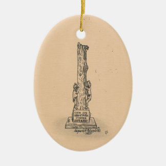 Keramik Monument Obelisk Ornament