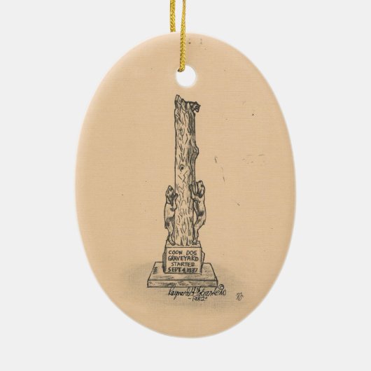 Keramik Monument Obelisk Ornament (Hinten)