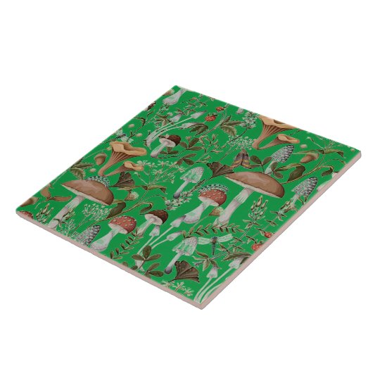 Keramik "Mushroom Forrest Green" Fliese (Seite)