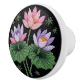 Keramik Native Beadwork Floral Lotus Knochen Keramikknauf (Rechts)