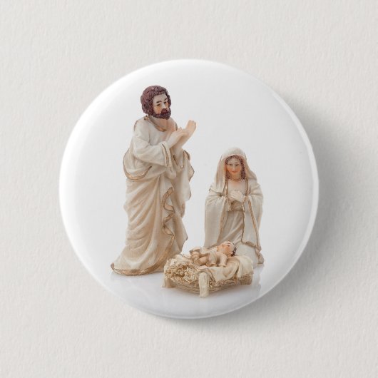 Keramik Nativityszene Button (Vorderseite)