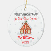 Keramik New Zuhause Christmas Personalisiert Ornament (Links)