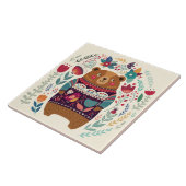 Keramik niedlicher Bär Fliese (Seite)