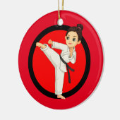 Keramik Ninja/Karate Girl Ornament (Links)