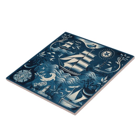 Keramik Nr. 6 Fliese (Seite)