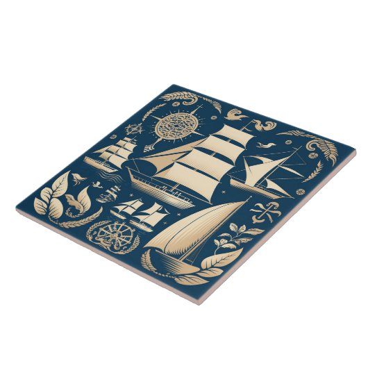 Keramik Nr. 9 Fliese (Seite)