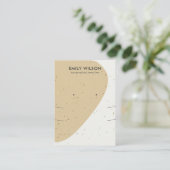 KERAMIK OCHRE WAVE LANGE SCHNELLE EREIGNISANZEIGE VISITENKARTE (Stehend Vorderseite)