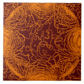 Keramik Orange Garne Fliese (Vorderseite)