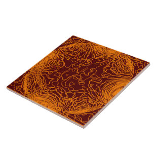 Keramik Orange Garne Fliese