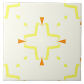 Keramik - orange und gelb gepolstertes Muster Fliese (Vorderseite)