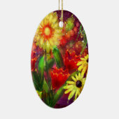 Keramik Ornament Abstraktes Rotes Gelb (Rechts)