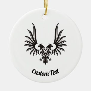 Keramik-Ornament Adler mit zwei Köpfen Keramik Ornament
