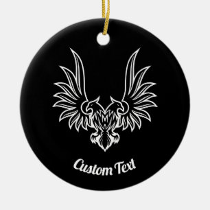 Keramik-Ornament Adler mit zwei Köpfen Keramik Ornament