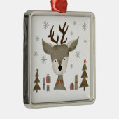 Keramik-Ornament | Antique Reindeer | Aquarell Ornament Aus Metall (Rechts)