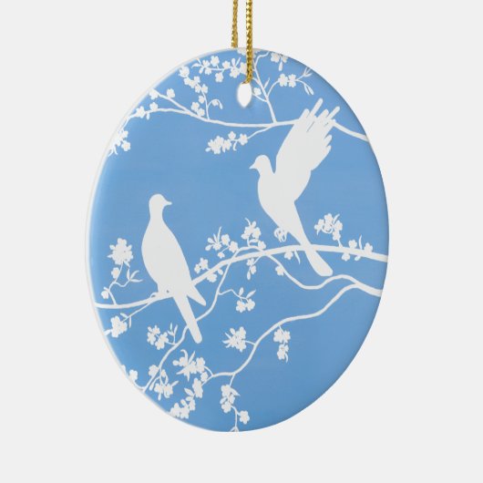 Keramik Ornament - "China Doves" (Rechts)
