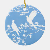 Keramik Ornament - "China Doves" (Vorne)