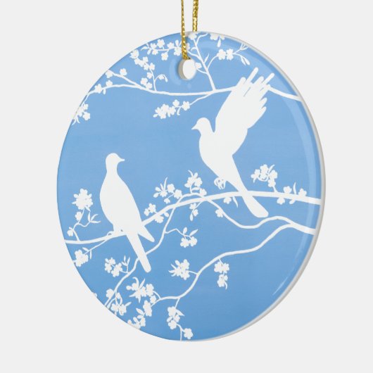 Keramik Ornament - "China Doves" (Links)