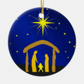 Keramik-Ornament der Manger Scene Keramik Ornament (Vorne)