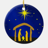 Keramik-Ornament der Manger Scene Keramik Ornament (Hinten)