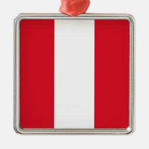 Keramik Ornament der peruanischen Flagge Aus Metall