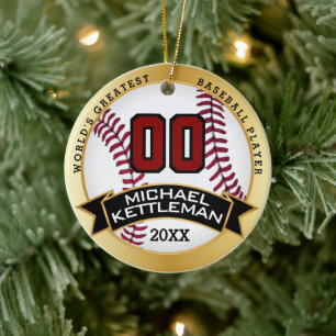 Keramik-Ornament des größten Baseball-Spielers d Keramik Ornament