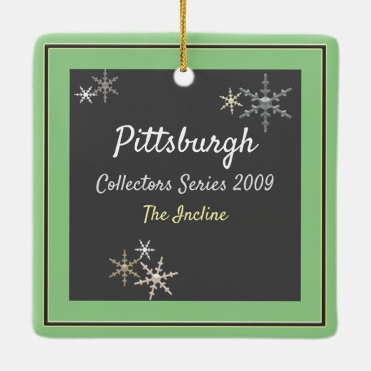 Keramik Ornament Duquesne Incline Pittsburgh (Rückseite)