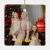 Keramik-Ornament für Familien-Fotos - Moderner Sak Keramikornament (Rückseite)