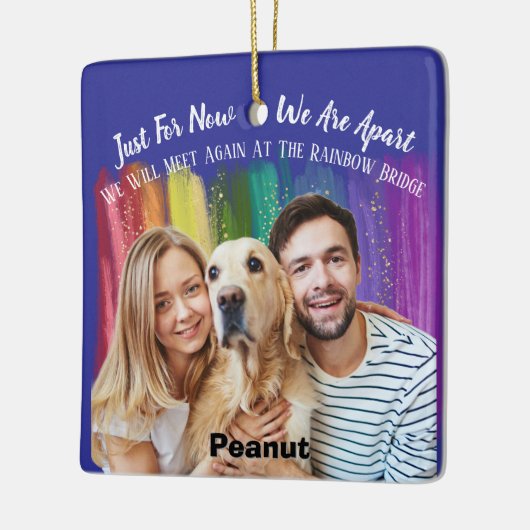 Keramik Ornament mit Gedenkstein Foto Tribut (Links)