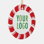 Keramik Ornament mit Logo Pfefferminze Candy Cane (Rechts)