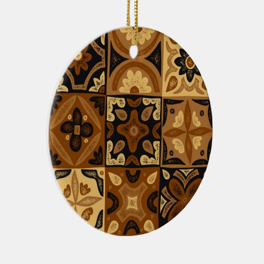 Keramik Ornament mit mexikanischem Talavera Design (Rechts)