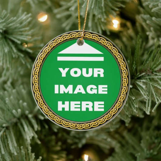 Keramik Ornament - Personalisiert - Bild hinzufüge (Baum)