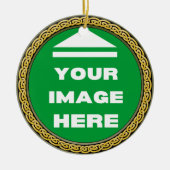 Keramik Ornament - Personalisiert - Bild hinzufüge (Vorne)