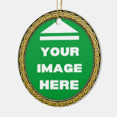 Keramik Ornament - Personalisiert - Bild hinzufüge (Links)