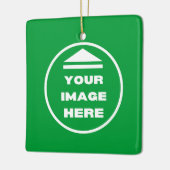 Keramik Ornament - Personalisiert - Bild hinzufüge (Links)