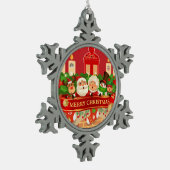 Keramik-Ornament Schneeflocken Zinn-Ornament (Links)