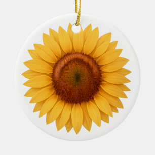 Keramik-Ornament - Sonnenblume Keramik Ornament