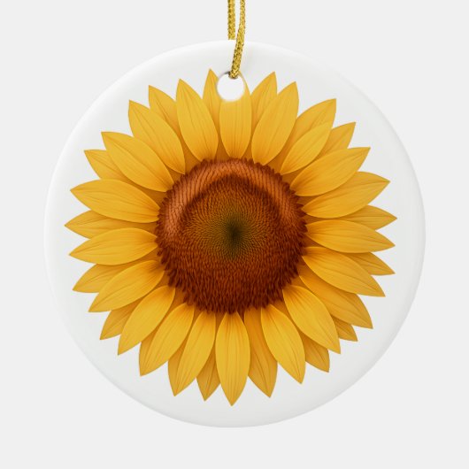 Keramik-Ornament - Sonnenblume Keramik Ornament (Vorne)