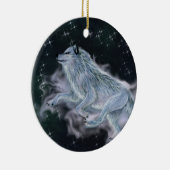 Keramik Ornament - Spirit Wolf (Rechts)