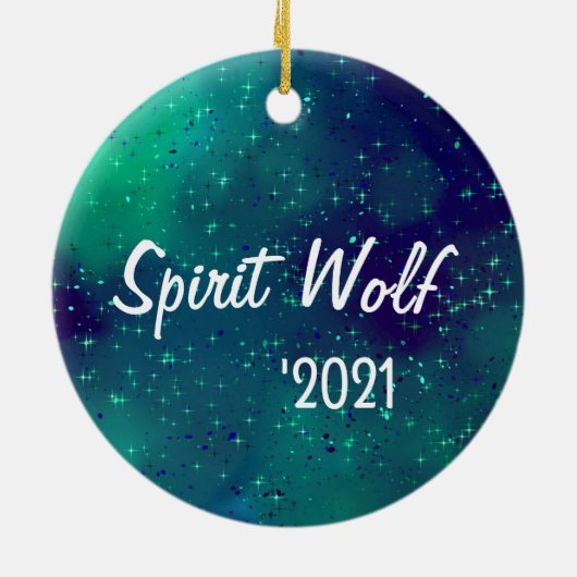 Keramik Ornament - Spirit Wolf (Hinten)