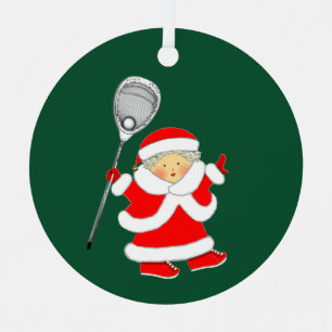 Keramik-Ornament Torwart Mädchen Lacrosse Ornament Aus Metall