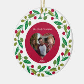 Keramik Ornament - Unser erstes Weihnachtsfest - F (Links)