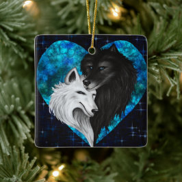 Keramik Ornament - Wolfherz