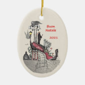 Keramik Oval Ornament - Venedig Italien (Vorne)