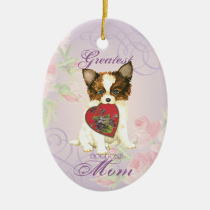 Keramik Papillon Heart Mama Ornament