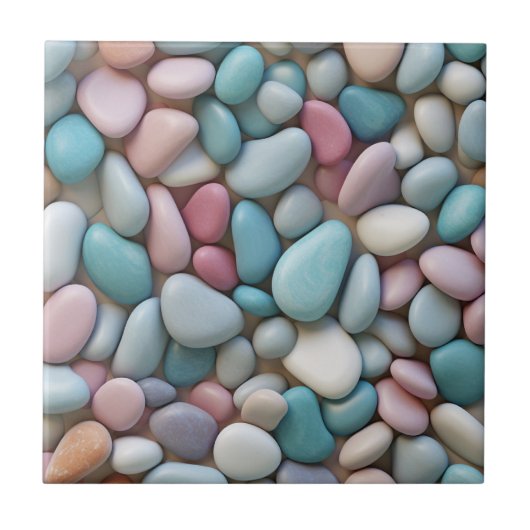 Keramik Pastell Kies Fliese (Vorderseite)