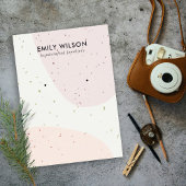 KERAMIK PEACH PINK BLUSH WAVE STUD EARRING ANZEIGE VISITENKARTE