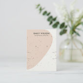 KERAMIK PEACH WAVE LANGE NEKKLACE EARRING DISPLAY VISITENKARTE (Stehend Vorderseite)