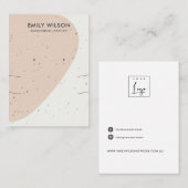 KERAMIK PEACH WAVE LANGE NEKKLACE EARRING DISPLAY VISITENKARTE (Vorne/Hinten)